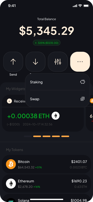 Mobile banking application placeholder
